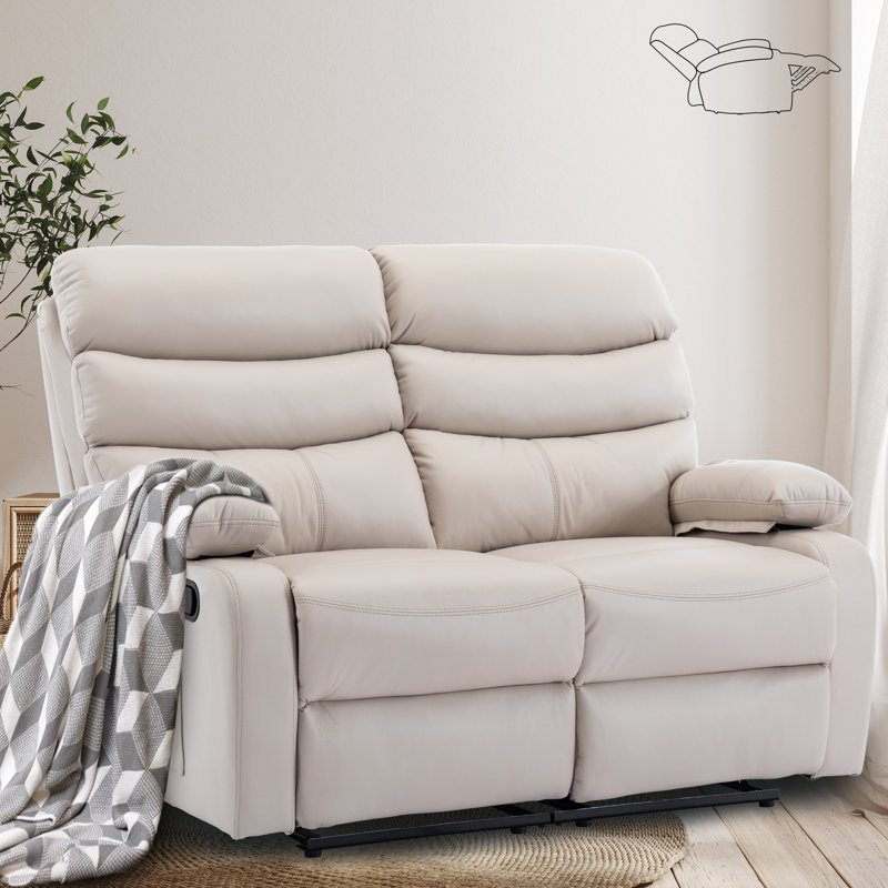 Latitude Run Loveseat Recliner Sofa Double Recliner Loveseat with Side Pockets Small Sofa for Living Room RV Home Theater Seating Wayfair